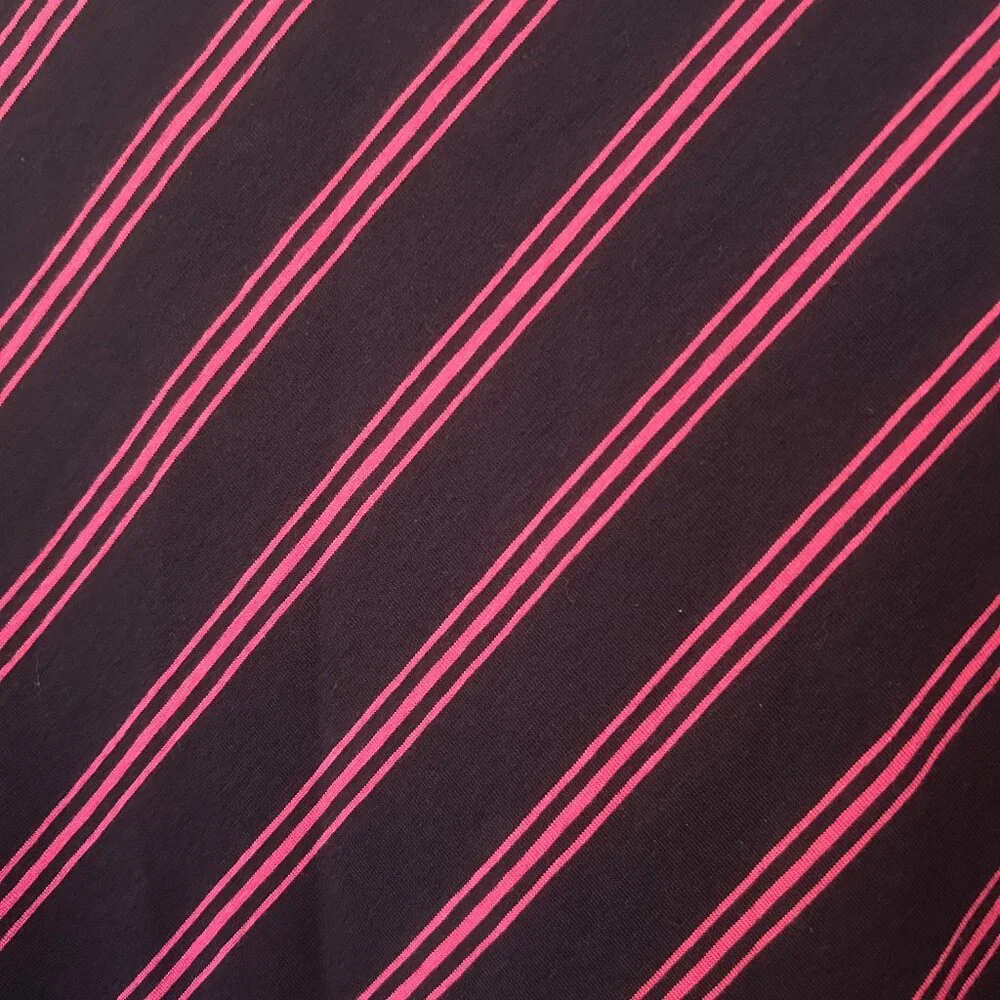 Talbots cotton-blend maxi skirt, pink stripes on navy, sz SP